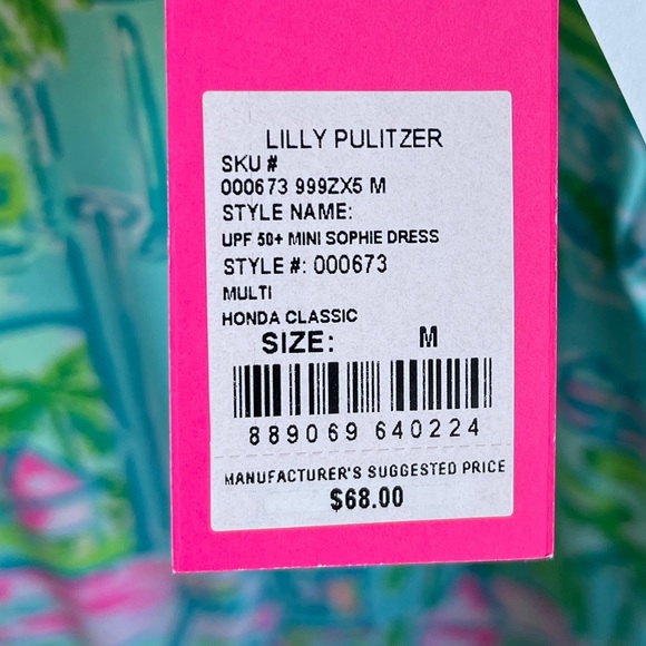 Lilly Pulitzer UPF 50+ mini Sophie dress, multi color, Honda classic print - Picture 6 of 10